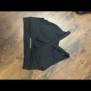 Alpahalete Black sports bra